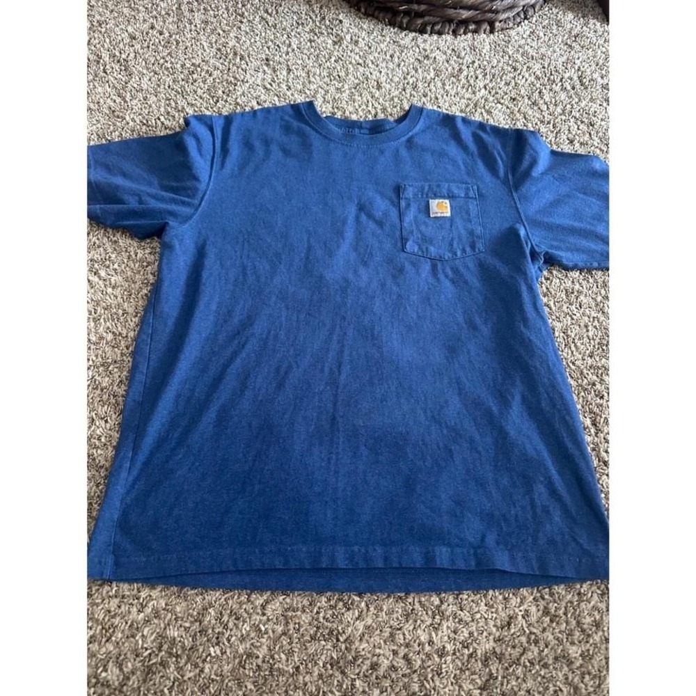Carhartt Loose Fit Short Sleeve Pocket T Shirt Blue Size L